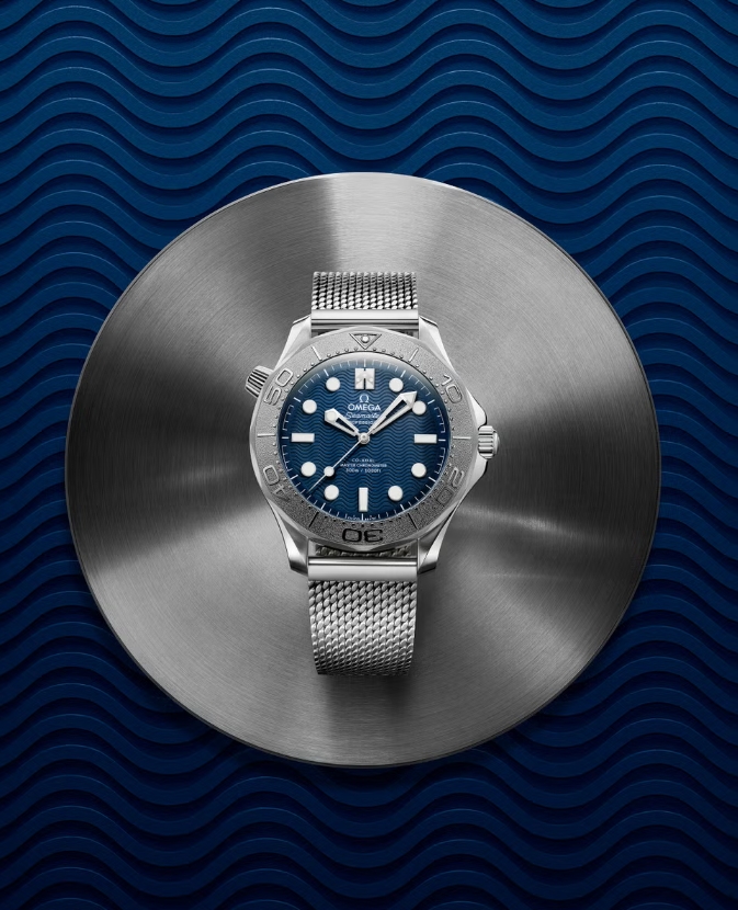 Omega Seamaster Bond replica watch with blue dial